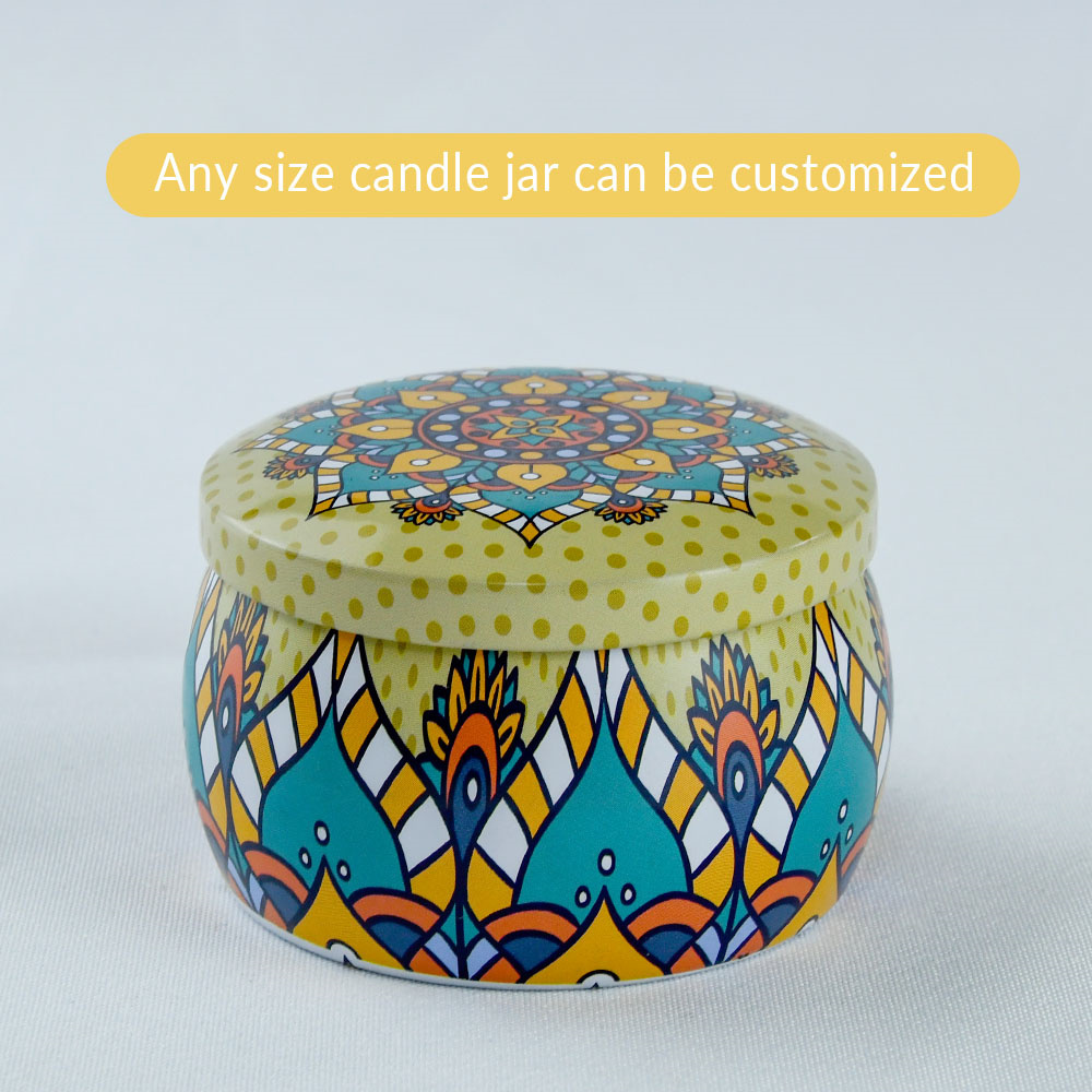 Personalised Hand Poured Scented Tin Candles In Square Tin Can